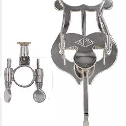 Faxx  AMRO Silver Bach Style Trumpet Clamp On Lyre   F515S