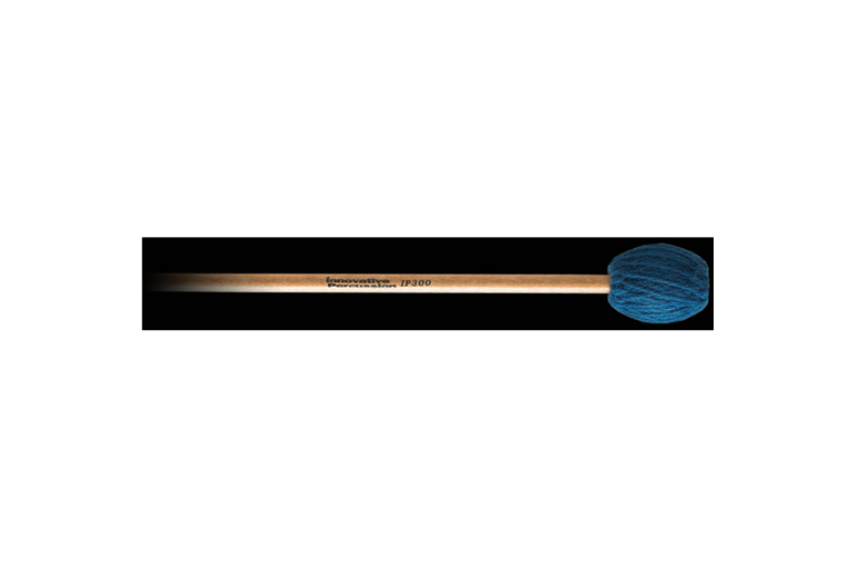 Innovative Percussion IP300 Medium Hard Teal Yarn Marimba Mallets with Birch Handles