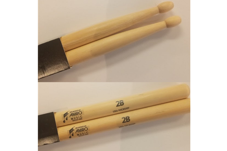 AMRO 2B Wood Tip Drum Sticks